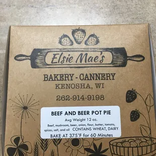 Another pot pie selection. They also have a veggie option.