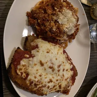 Eggplant Parm with side of Bolognese