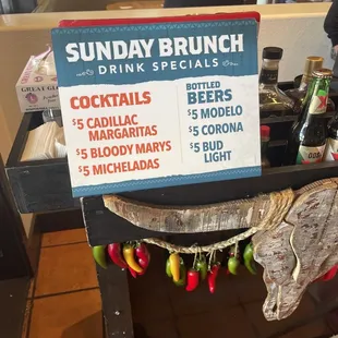 a sign for the restaurant