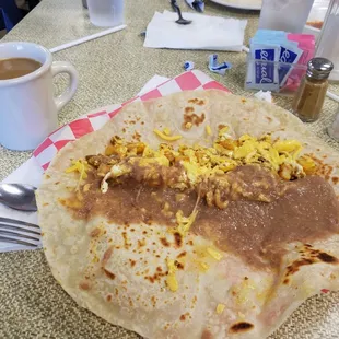 Chorizo/egg/potato/bean/cheese! YES!