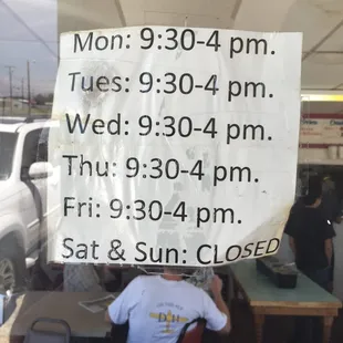 Store hours