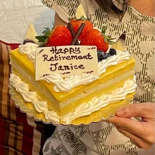 6&quot; lilikoi mousse cake. Tart and tasty!  We loved it!