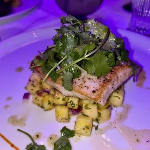 Halibut-not bad but not great! I thought it was a tad bland.