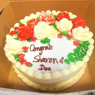 Wedding celebration cake for coworker.