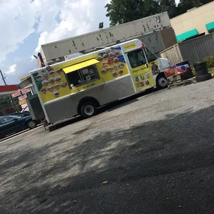 Her food truck is parked next to the Exxon gas station on Georgia Avenue