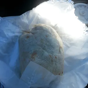 A steak burrito the size of Charlie Brown's football! Lol :)
