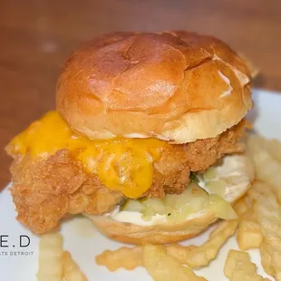 Southern Fried Chicken Sandwich with Cheese