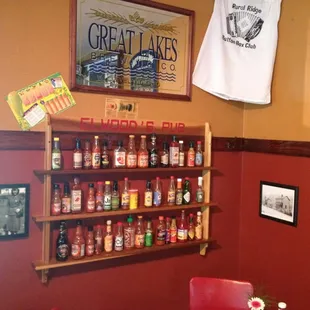 Wide/unique selection of hot sauces