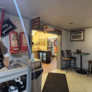 the inside of the restaurant