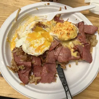 Corned Beef and Hash Benedict