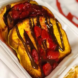 Strawberry Nutella French Toast Breakfast