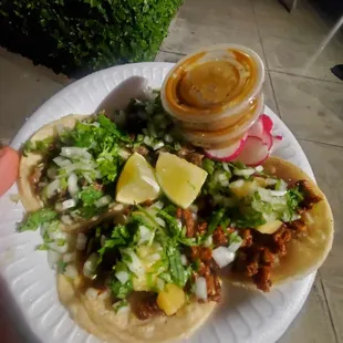 Asada and Pastor tacos