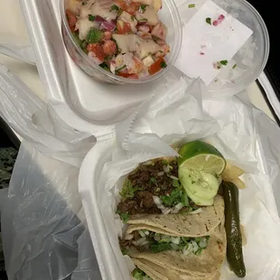 Ceviche &amp; carne asada
