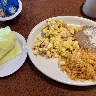 Diced Ham and Eggs Combo