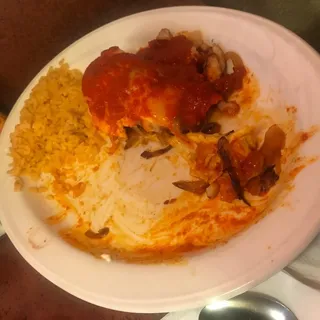 Chicken Enchilada Omelette