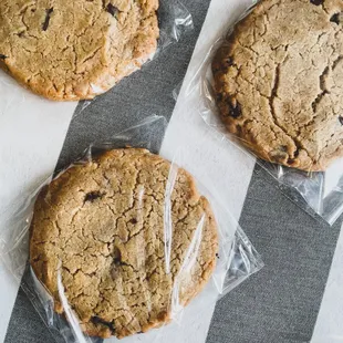 cookies wrapped in plastic bags