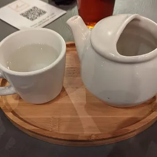 The hot water.
