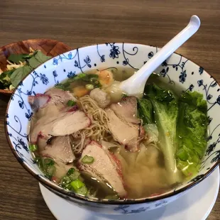 Egg Noodle Soup in chicken broth