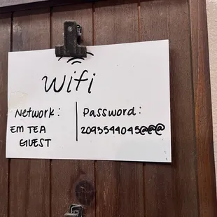 WiFi password
