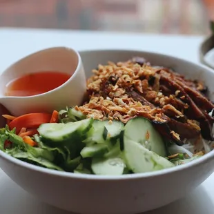 a bowl of food