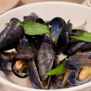 Ốc Xào Dừa: $20. Mussels in a coconut milk broth.