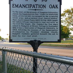 Emancipation Oak Historical Marker