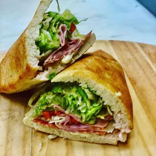 a cut in half sandwich