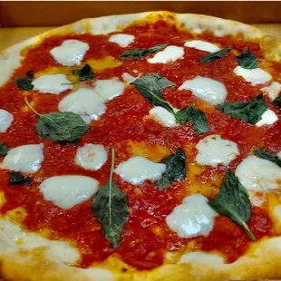 a close up of a pizza