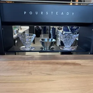 Pour over station (view from espresso bar)