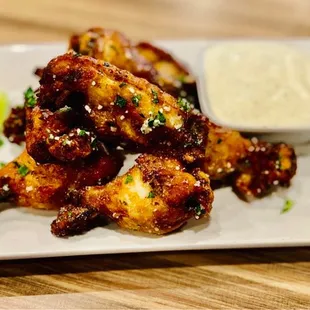 Appetizer: The Parmesan and Herb Chicken Wings