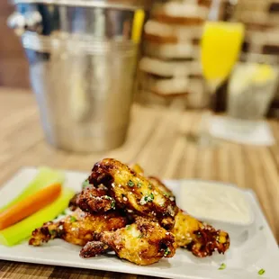 Appetizer: The Parmesan and Herb Chicken Wings