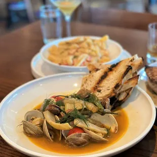 CHORIZO BRAISED CLAMS-$13-Florida middle neck clams, Duke's Brown Ale, chorizo, caramelized fennel, hearth roasted tomatoes &amp; peppers,