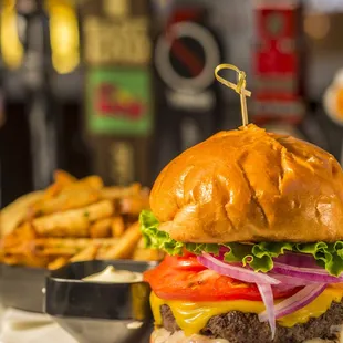 Classic Burger  lettuce, tomato, pickle, onion ketchup, house-made aioli, hand-cut fries