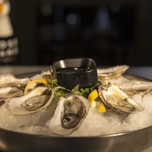 Oysters  mignonette, lemon, tabasco