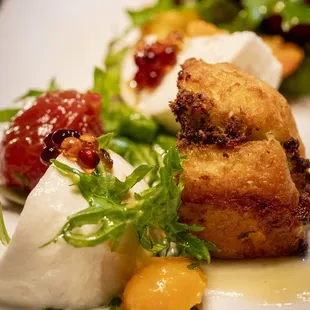 a plate of food on a table
