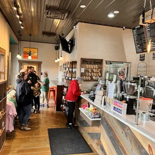customers in a coffee shop