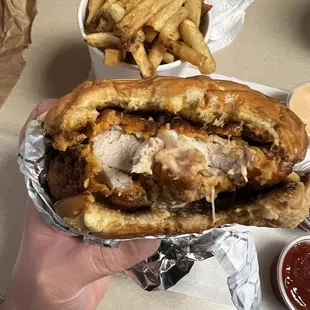 Chicken Sandwich with regular French Fries
