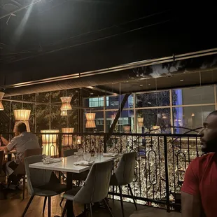 Upstairs seating
