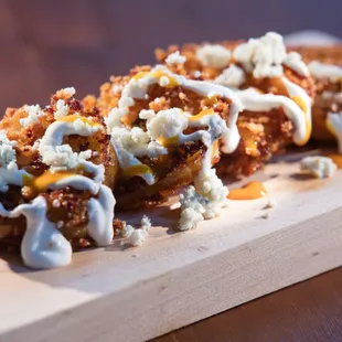 Fried Green Tomatoes  parmesan bread crumbs, buttermilk blue cheese