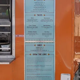 Menu at Ember Smoke Co.