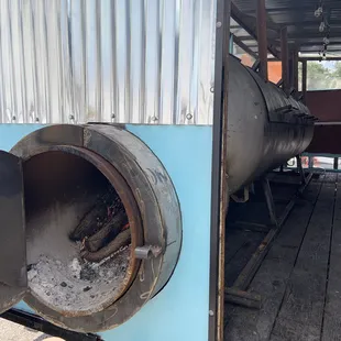 the inside of a smoker