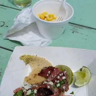 Bark taco with Jalapeno corn
