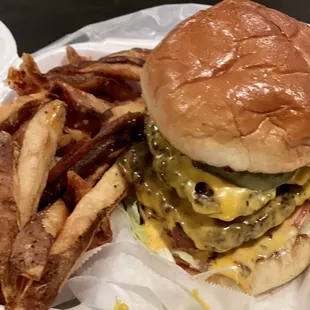 Double patty Mt. Everest Cheeseburger