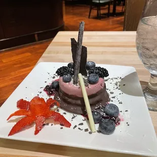 a dessert on a white plate