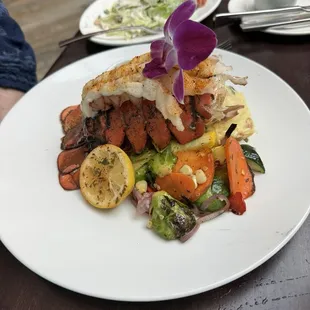 Lobster tail. Undercooked