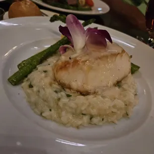 Roasted Seabass with Risotto