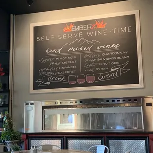 a chalkboard with a menu on it