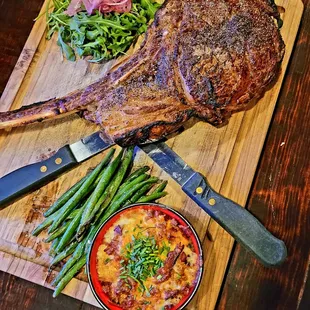 Tomahawk steak, amazing, with twice baked potato..OMG...