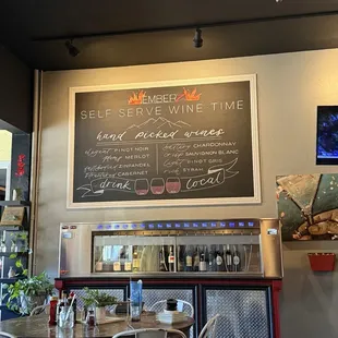 I love the self serve and wine