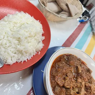 Jasmine rice and Awaze Beef Tibs